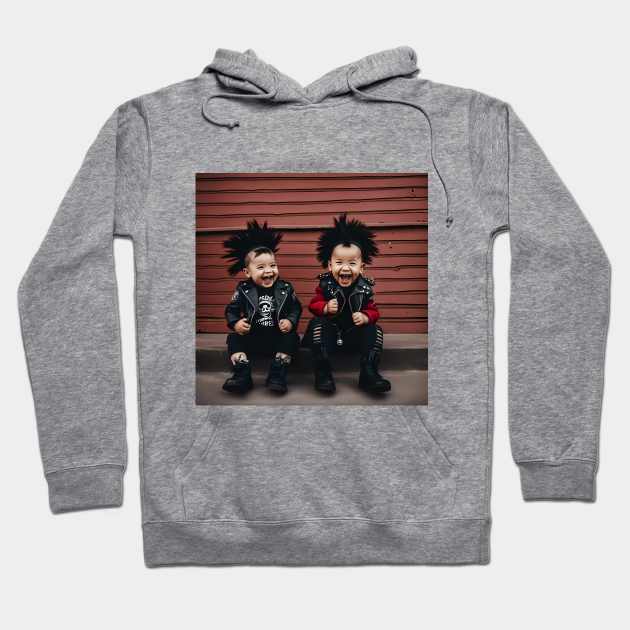 Punk Rock Toddlers Hoodie by Colin-Bentham